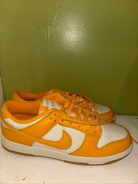 Nike Dunk low Orange & White Low-Top Sneakers.Size 10 New